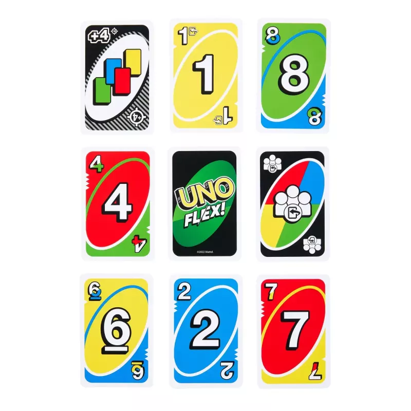 Juego de cartas MATTEL Games UNO Flex — juego de descarte, edad 7+