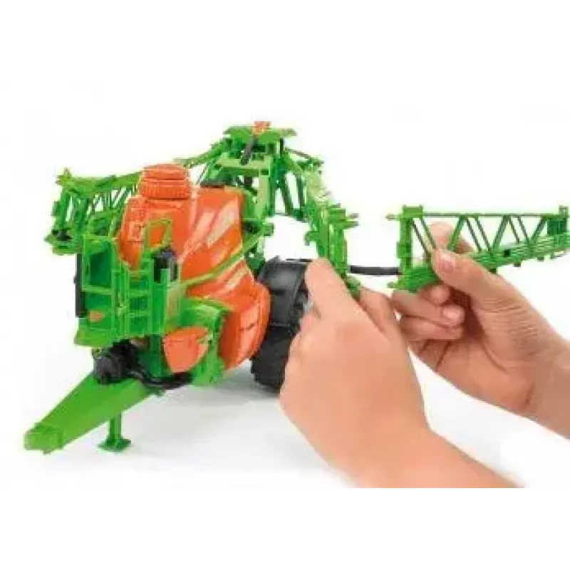 Accesorio para modelo BRUDER Amazone UX 5200 a escala — pieza de plástico verde y naranja