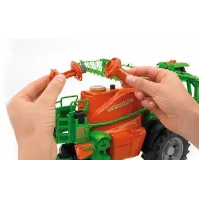 Accesorio para modelo BRUDER Amazone UX 5200 a escala — pieza de plástico verde y naranja