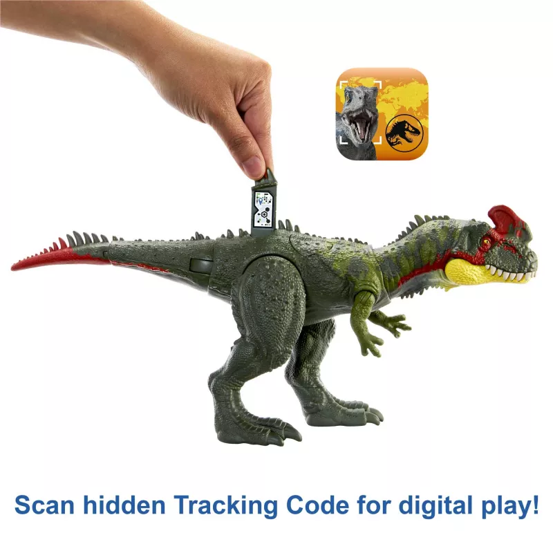 Jurassic World GIGANTIC TRACKERS Sinotyrannus verde rojo plástico 4+