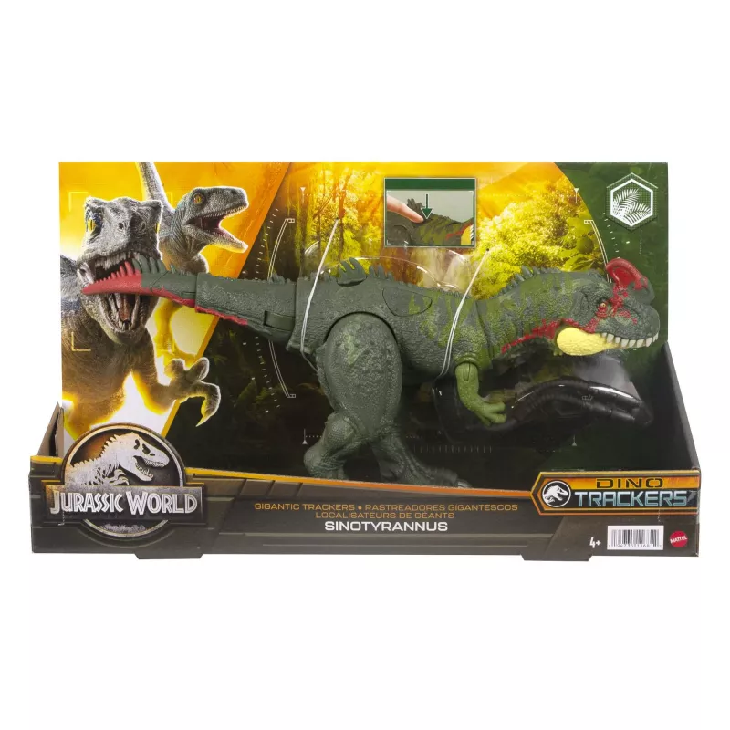 Jurassic World GIGANTIC TRACKERS Sinotyrannus verde rojo plástico 4+