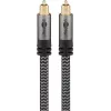 Cable de audio óptico digital WENTRONIC Goobay 65305 TOSLINK a TOSLINK 2 m, cobre, contactos dorados, negro/plata