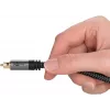 Cable de audio óptico digital WENTRONIC Goobay 65305 TOSLINK a TOSLINK 2 m, cobre, contactos dorados, negro/plata