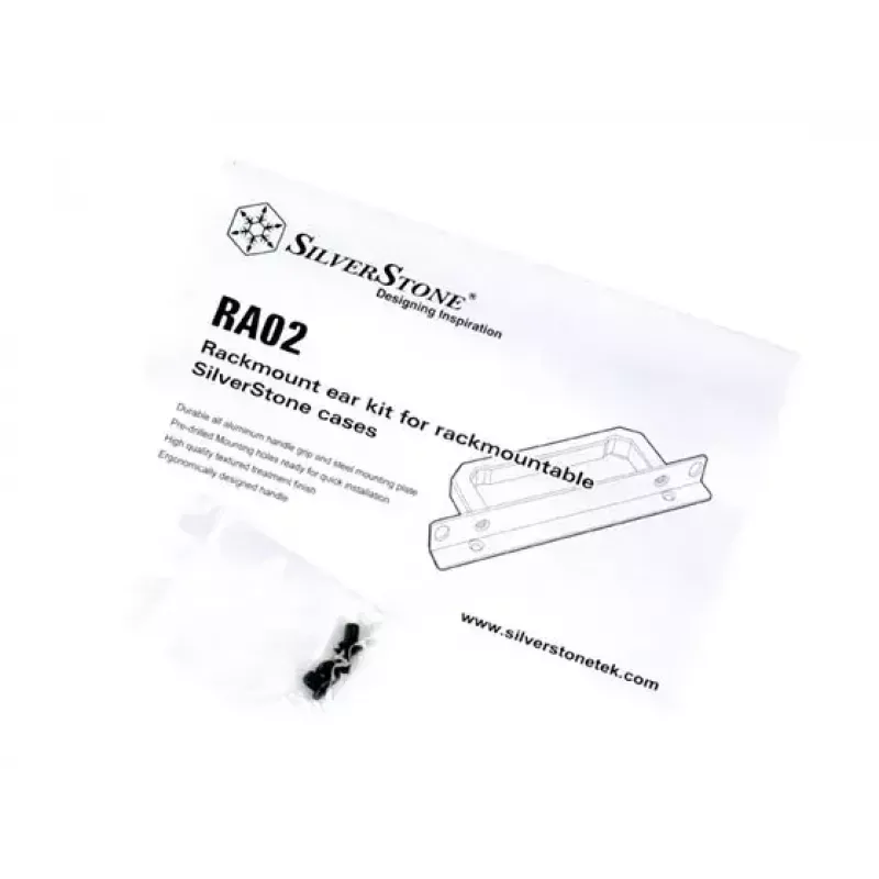 SilverStone SST-RA02B Kit de montaje en rack para cajas GD07/GD08/GD09/GD10, negro