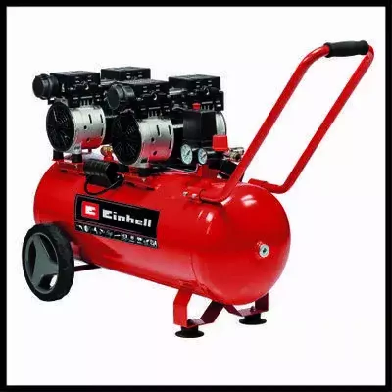 Einhell TE-AC 50 Silent 4020620 compresor de aire, 1500 W, 50 l, 8 bar, rojo/negro