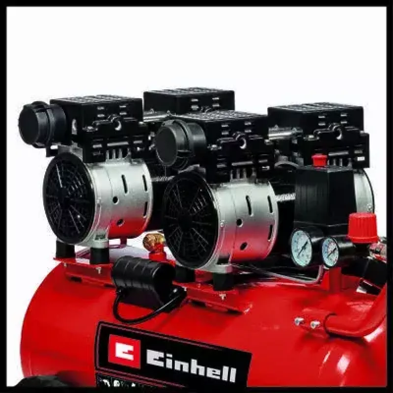 Einhell TE-AC 50 Silent 4020620 compresor de aire, 1500 W, 50 l, 8 bar, rojo/negro