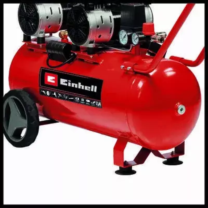 Einhell TE-AC 50 Silent 4020620 compresor de aire, 1500 W, 50 l, 8 bar, rojo/negro