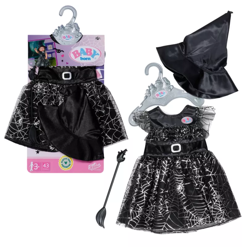 BABY born Hexe 43 cm, disfraz para muñeca, 3 años