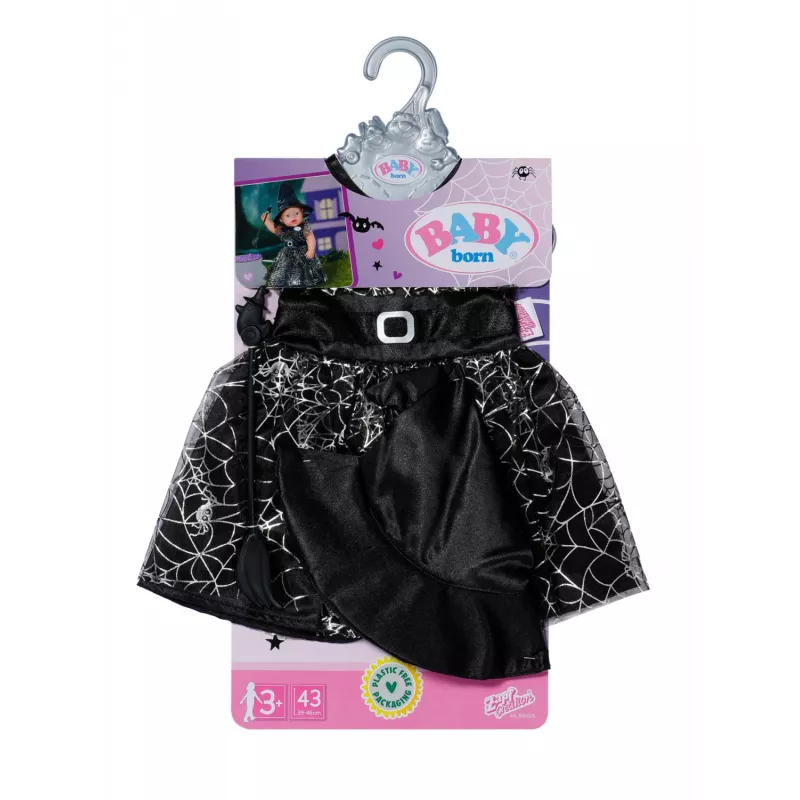 BABY born Hexe 43 cm, disfraz para muñeca, 3 años
