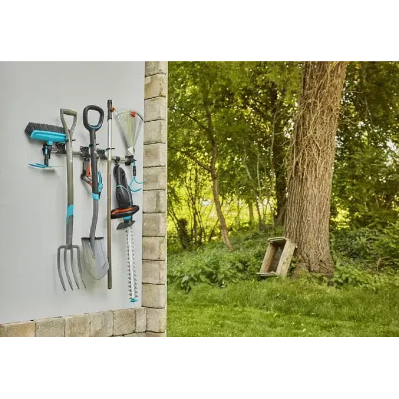 Gardena 3509-20 estante de almacenamiento para herramientas de jardín de pared plástico goma acero