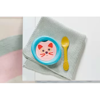BABY born set de alimentación – accesorio de alimentación para muñecos con imágenes de comidas activadas por agua
