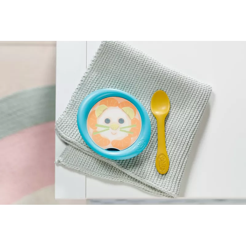 BABY born set de alimentación – accesorio de alimentación para muñecos con imágenes de comidas activadas por agua