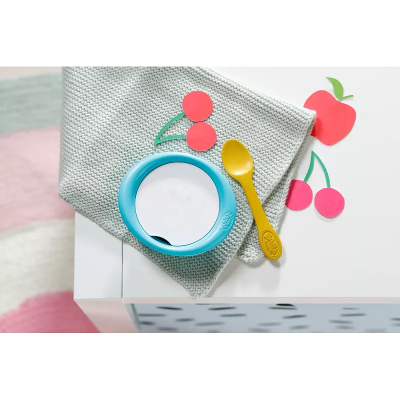 BABY born set de alimentación – accesorio de alimentación para muñecos con imágenes de comidas activadas por agua