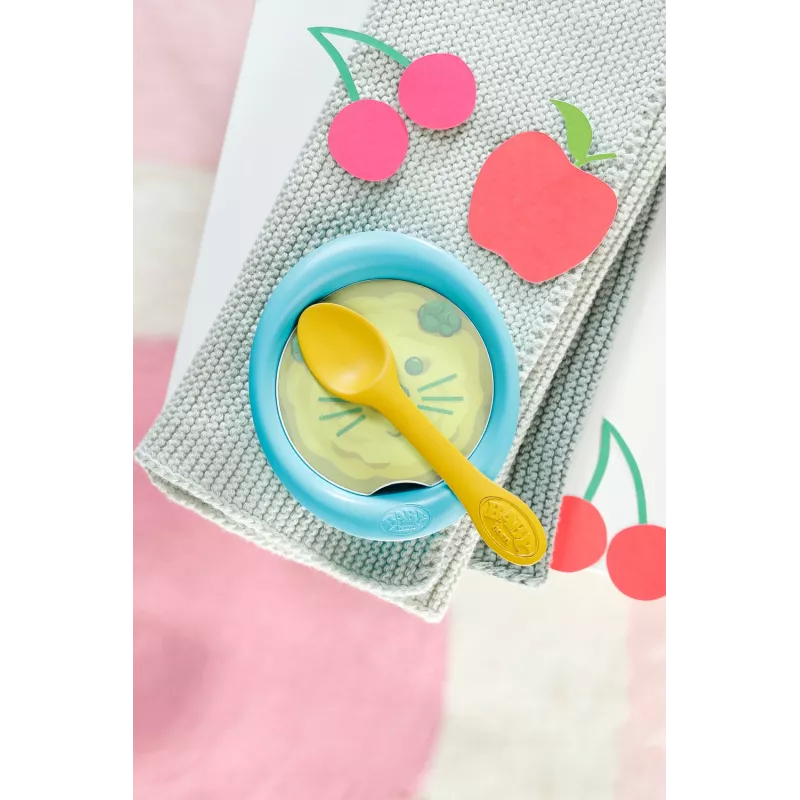 BABY born set de alimentación – accesorio de alimentación para muñecos con imágenes de comidas activadas por agua