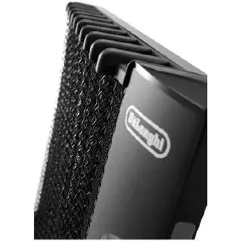 Radiador De’Longhi HMP 1000, elemento de mica, 1000 W, negro, instalación en suelo, para estancias de hasta 60 m³