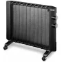 Radiador De’Longhi HMP 1000, elemento de mica, 1000 W, negro, instalación en suelo, para estancias de hasta 60 m³