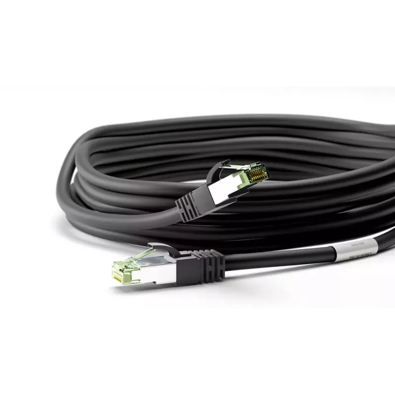 Cable de red Wentronic 66719 Cat8.1 S/FTP 0,25 m negro