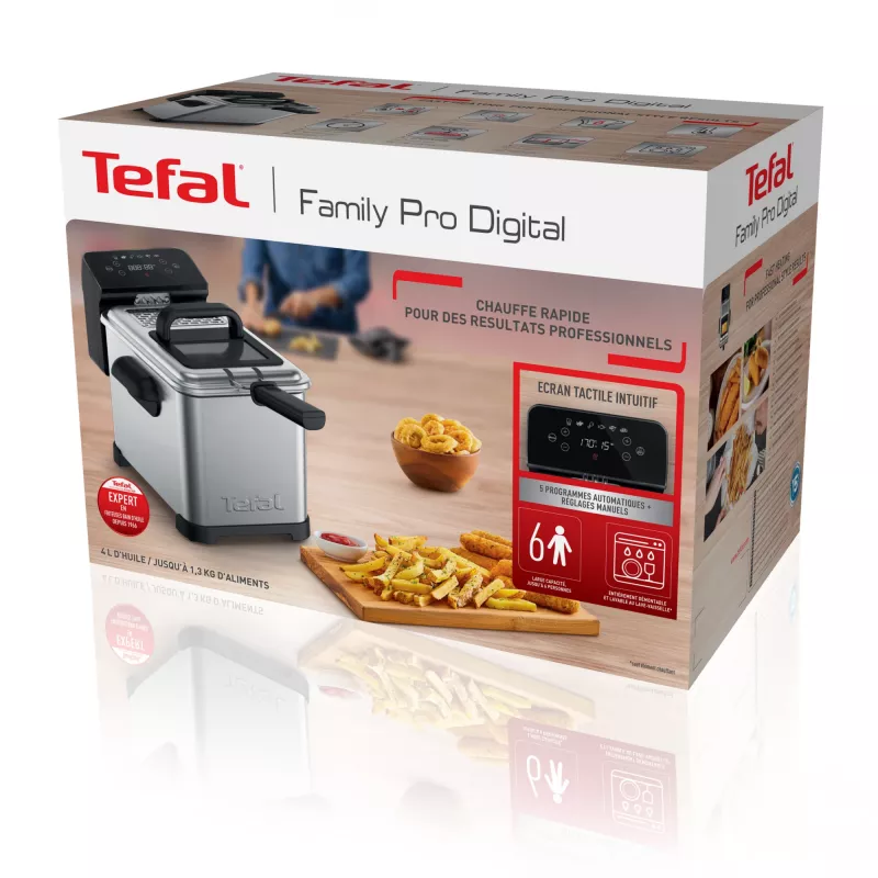 Tefal Family Pro FR507D freidora individual 4 L de pie 2400 W acero inoxidable