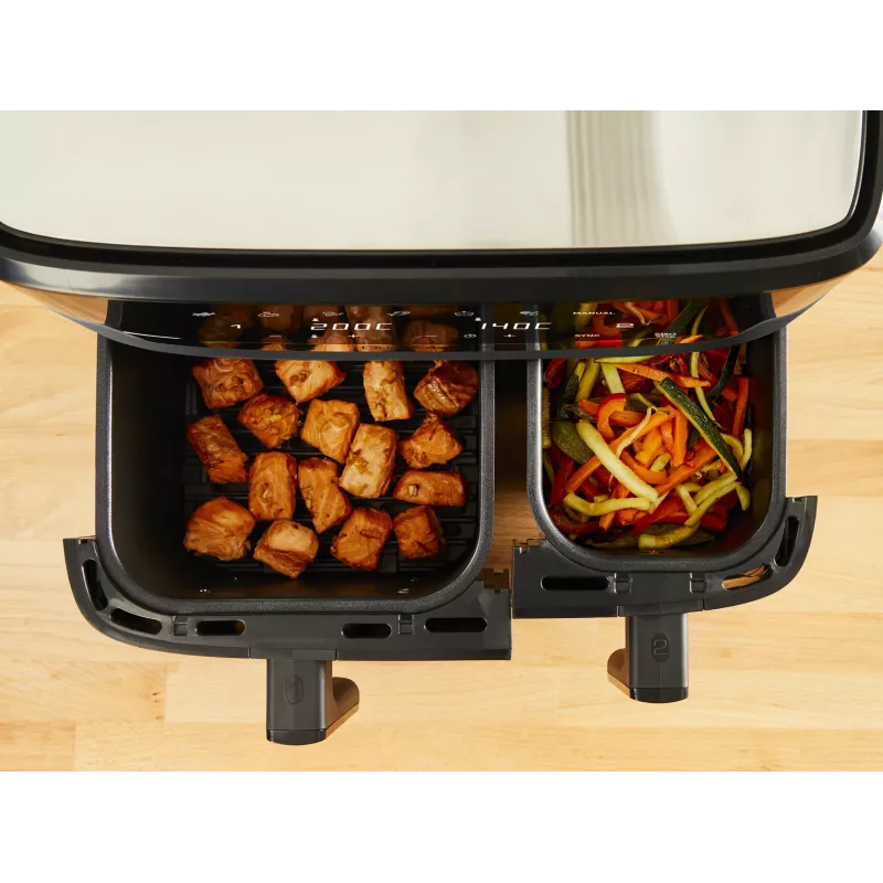 Tefal Dual Easy Fry & Grill EY905B freidora de aire doble de 8,3 L de pie 2700 W gris