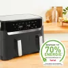 Tefal Dual Easy Fry & Grill EY905B freidora de aire doble de 8,3 L de pie 2700 W gris
