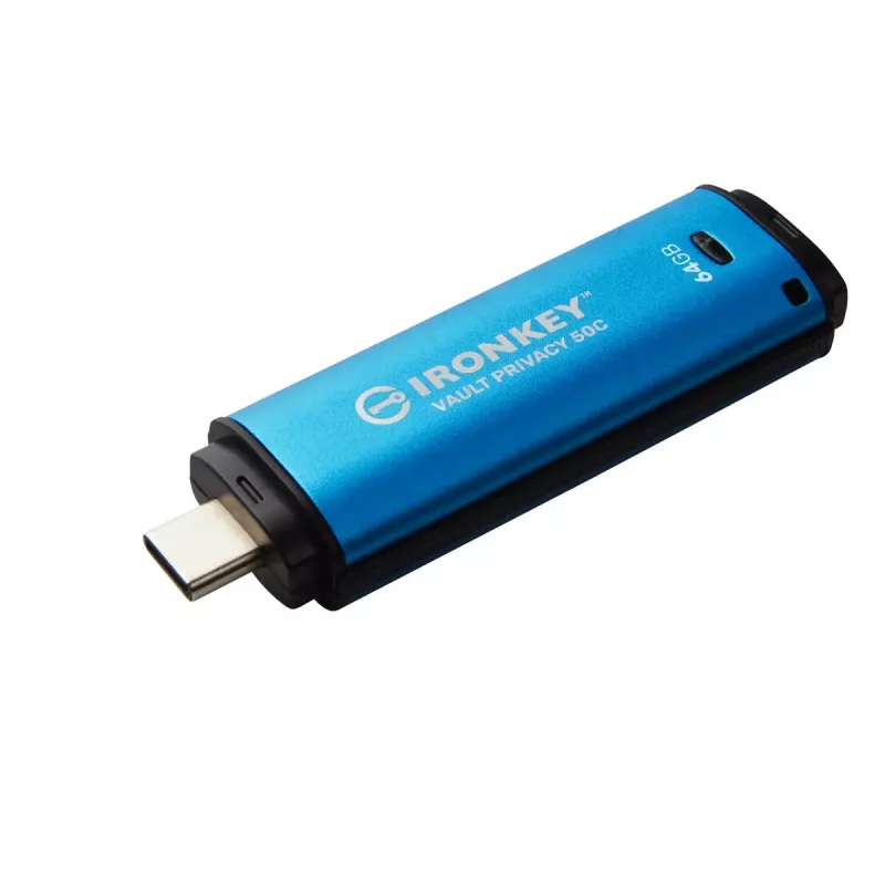 Kingston Technology IronKey 64GB USB-C Vault Privacy 50C AES-256 cifrado, FIPS 197