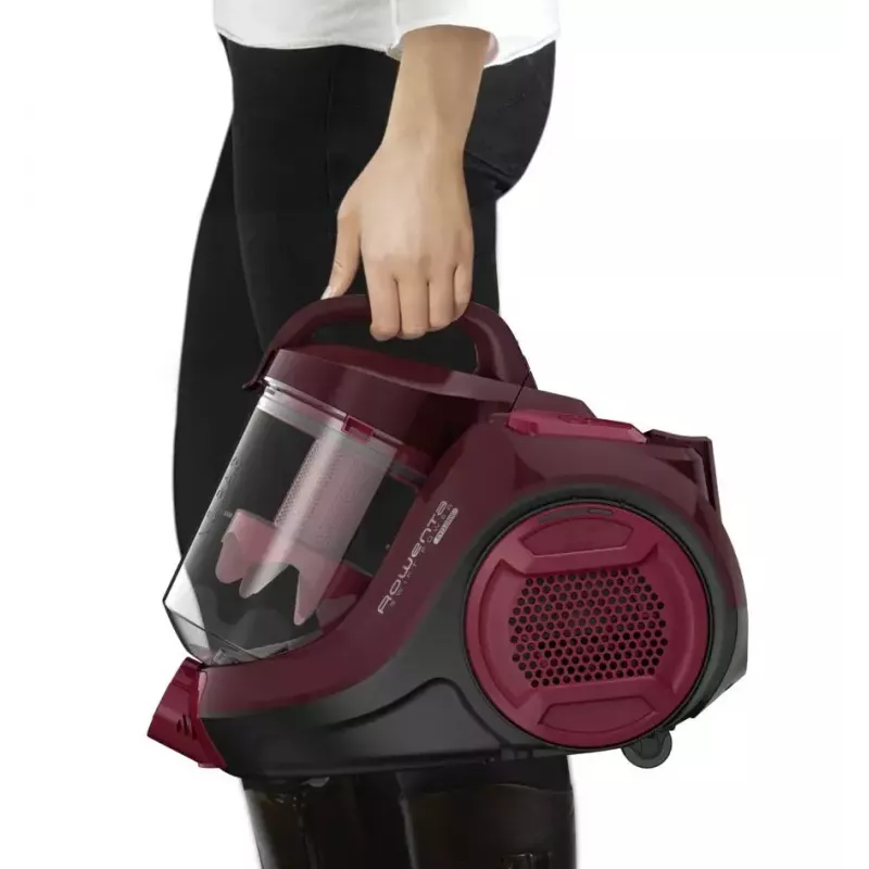 Aspirador de suelo ROWENTA Swift Power RO2933 — 750 W, sin bolsa, burdeos/negro, 4,87 kg