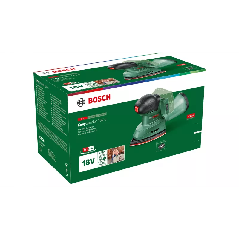 Lijadora orbital inalámbrica Bosch EasySander 18V-8
