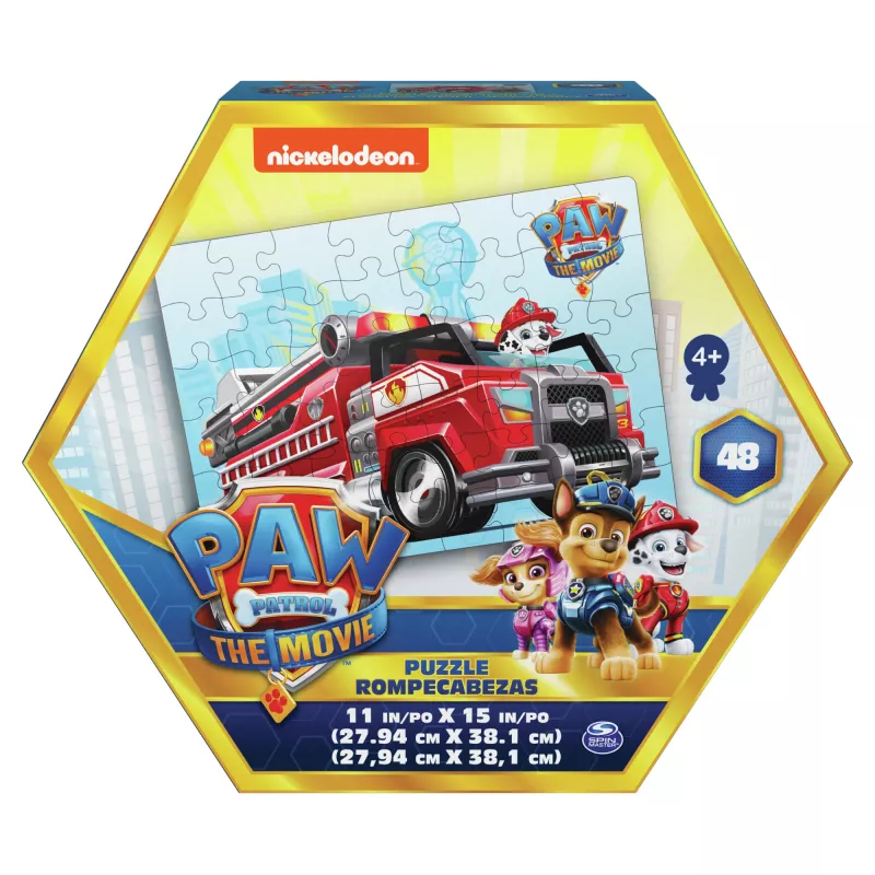 Juegos PAW Patrol La Película, puzle de 48 piezas para niños a partir de 4 años, Chase