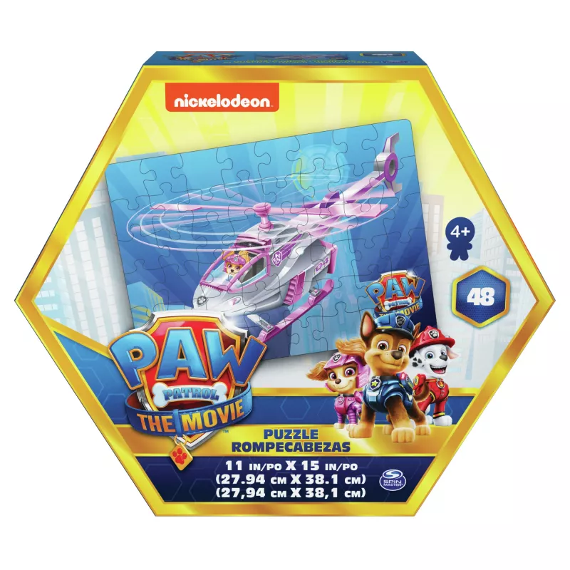 Juegos PAW Patrol La Película, puzle de 48 piezas para niños a partir de 4 años, Chase