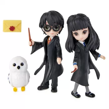 Wizarding World, Magical Minis Harry Potter y Cho Chang set de amistad con criatura, juguete para niños a partir de 5 años