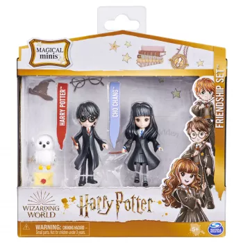 Wizarding World, Magical Minis Harry Potter y Cho Chang set de amistad con criatura, juguete para niños a partir de 5 años