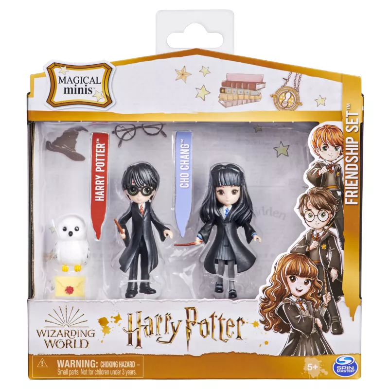 Wizarding World, Magical Minis Harry Potter y Cho Chang set de amistad con criatura, juguete para niños a partir de 5 años