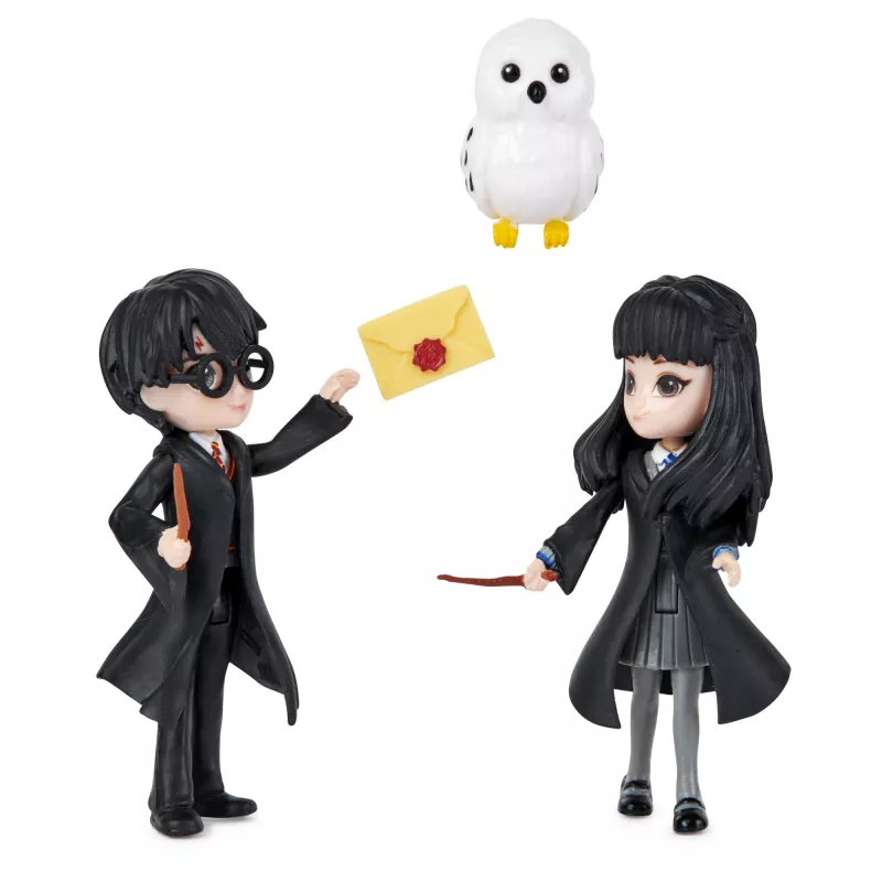 Wizarding World, Magical Minis Harry Potter y Cho Chang set de amistad con criatura, juguete para niños a partir de 5 años