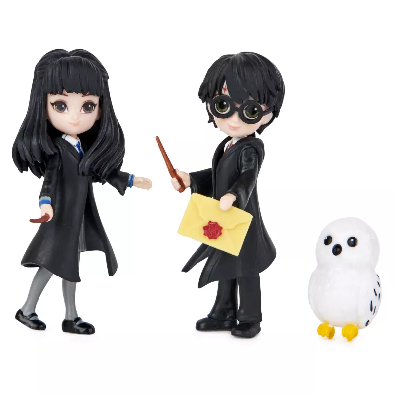 Wizarding World, Magical Minis Harry Potter y Cho Chang set de amistad con criatura, juguete para niños a partir de 5 años