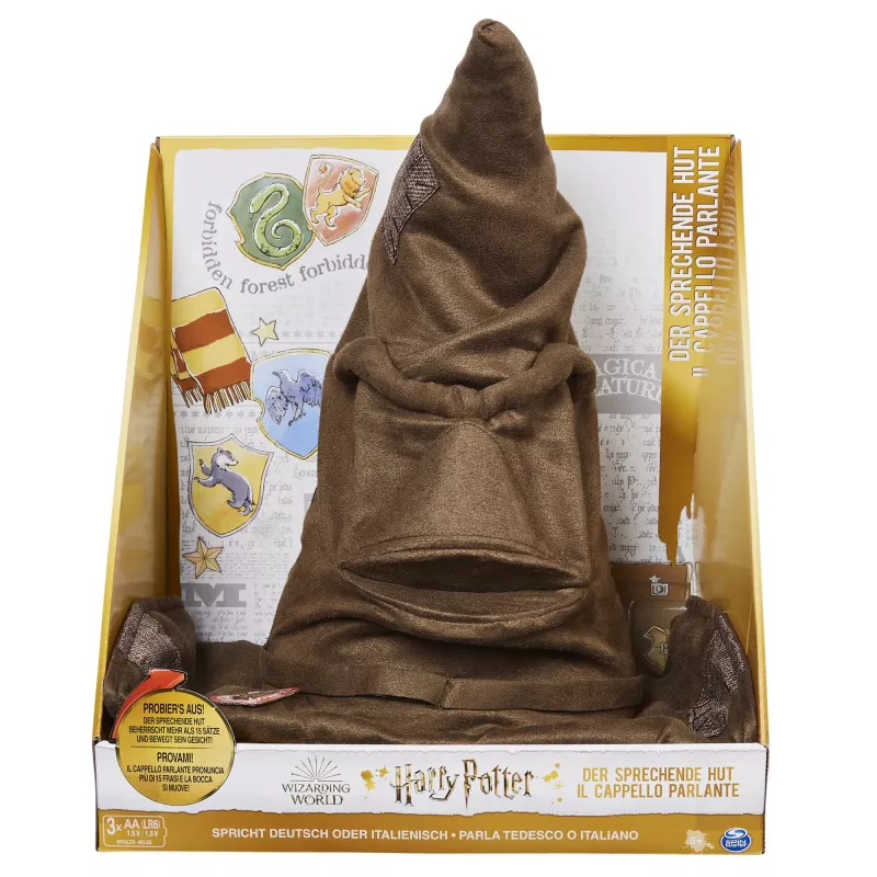 Wizarding World Harry Potter, Sombrero Seleccionador parlante con 15 frases para juegos de rol, juguete para niños a partir de 5 años