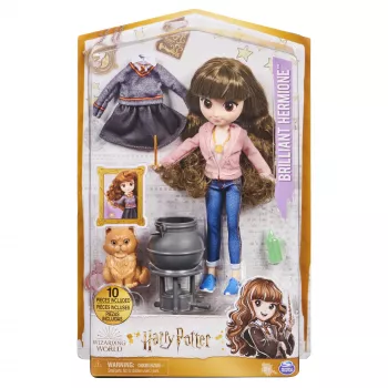Wizarding World Harry Potter, set de regalo de muñeca Brilliant Hermione Granger de 8