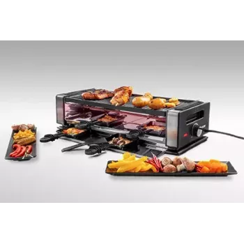 Unold 48730 raclette y grill 8 persona(s) 1200 W negro, acero inoxidable