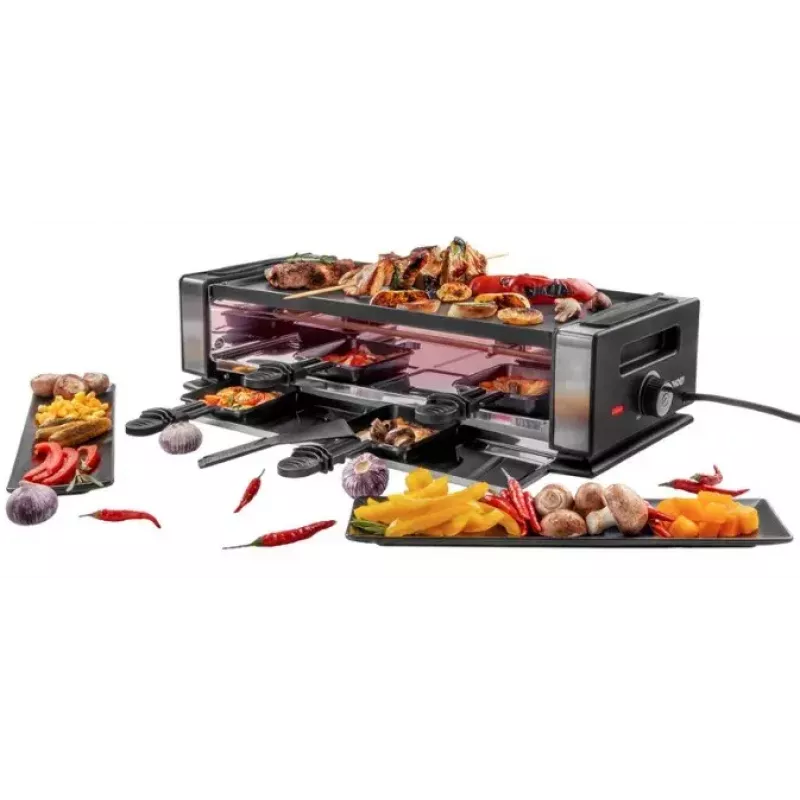 Unold 48730 raclette y grill 8 persona(s) 1200 W negro, acero inoxidable