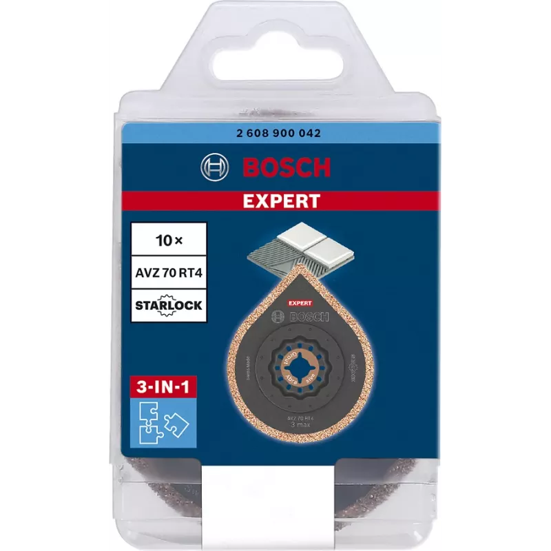 Removedor de mortero Expert AVZ 70 RT4 Grout + Abrasive, Ø 70mm, hoja de sierra 10 unidades, Carbide-RIFF, ancho de corte 2,5mm