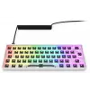 Teclado compacto 60 % con cable Sharkoon SKILLER SGK50 S4 — distribución QWERTZ, iluminación RGB, USB, cable de 1,5 m, blanco