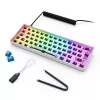 Teclado compacto 60 % con cable Sharkoon SKILLER SGK50 S4 — distribución QWERTZ, iluminación RGB, USB, cable de 1,5 m, blanco