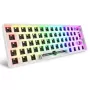 Teclado compacto 60 % con cable Sharkoon SKILLER SGK50 S4 — distribución QWERTZ, iluminación RGB, USB, cable de 1,5 m, blanco