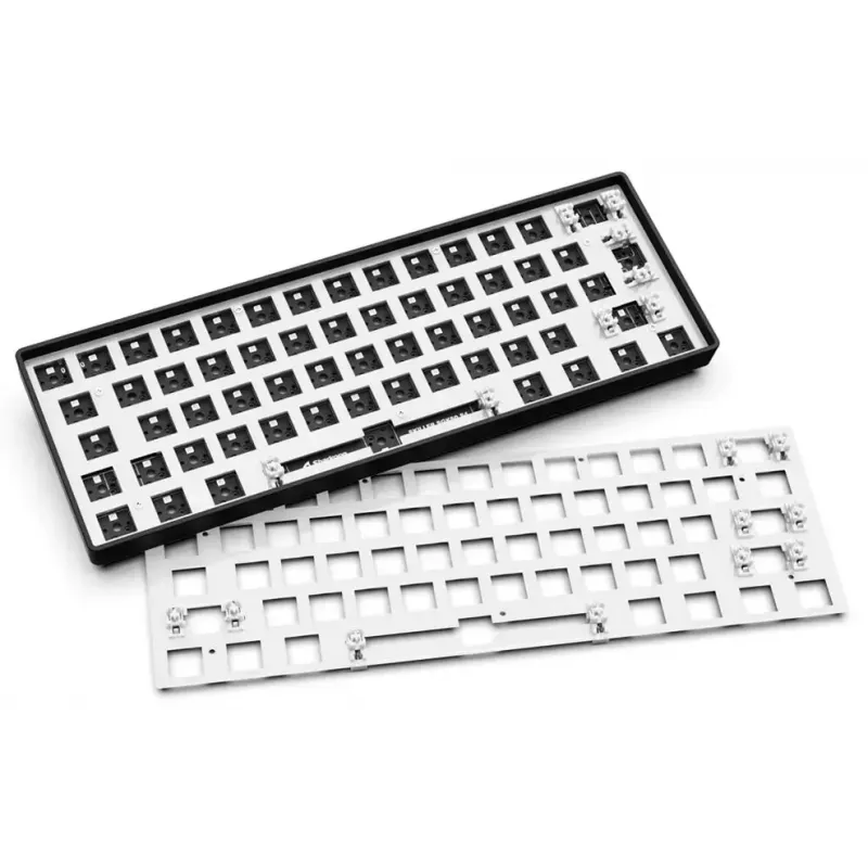 Teclado mecánico compacto 60 % Sharkoon SKILLER SGK50 S4 — USB con cable, distribución QWERTY alemana, retroiluminación RGB, cable de 1,5 m, negro