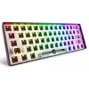 Teclado mecánico compacto 60 % Sharkoon SKILLER SGK50 S4 — USB con cable, distribución QWERTY alemana, retroiluminación RGB, cable de 1,5 m, negro