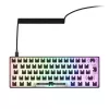 Teclado mecánico compacto 60 % Sharkoon SKILLER SGK50 S4 — USB con cable, distribución QWERTY alemana, retroiluminación RGB, cable de 1,5 m, negro
