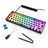 Teclado mecánico compacto 60 % Sharkoon SKILLER SGK50 S4 — USB con cable, distribución QWERTY alemana, retroiluminación RGB, cable de 1,5 m, negro