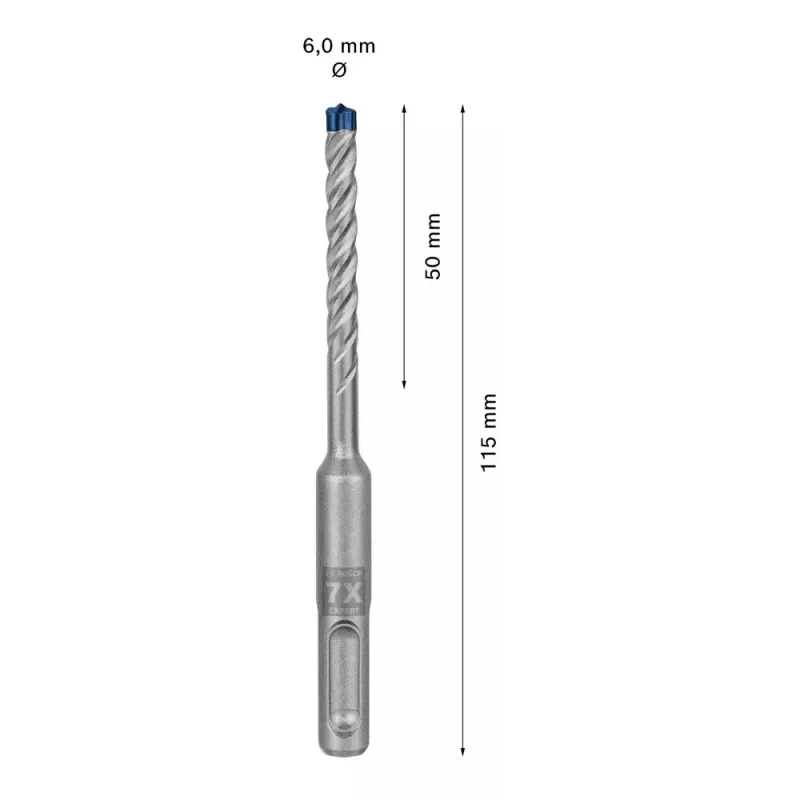 Broca Bosch SDS plus-7X 6 mm 115 mm