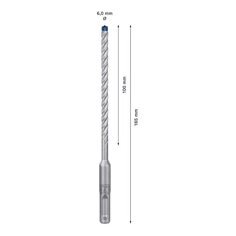 Broca Bosch SDS plus-7X 6 mm 165 mm