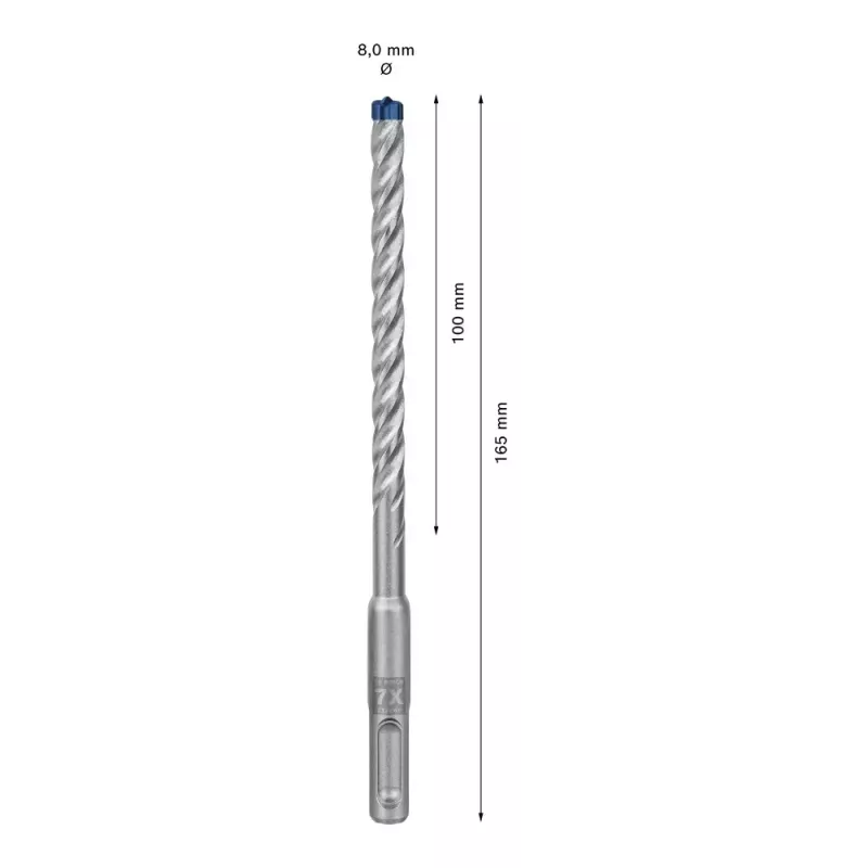 Broca Bosch SDS plus-7X 8 mm 165 mm