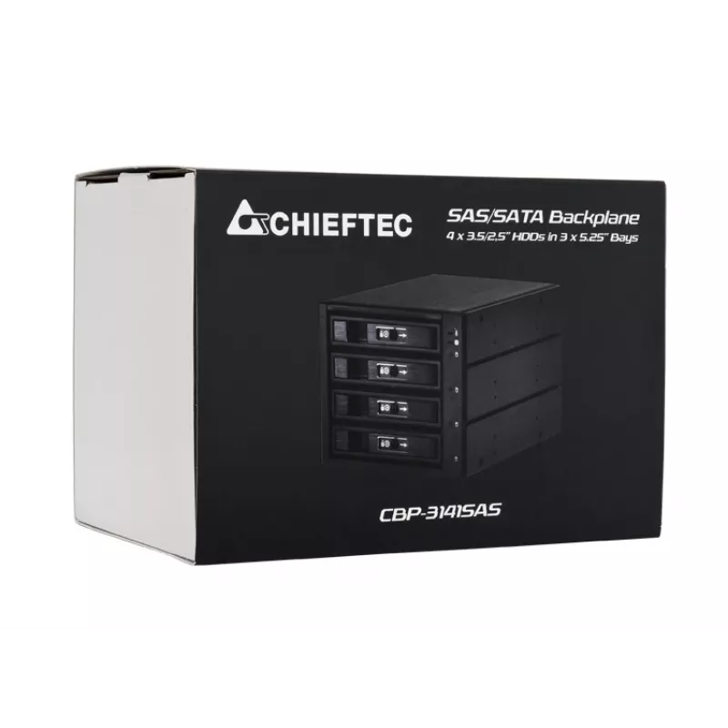 Chieftec CBP-3141SAS embellecedor para bahía de unidad negro